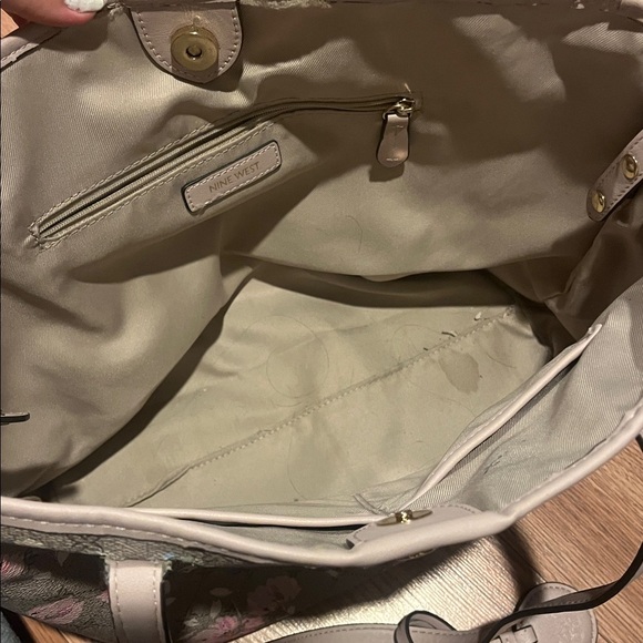 Nine West Pink and Blue Floral Tote - Picture 5 of 6